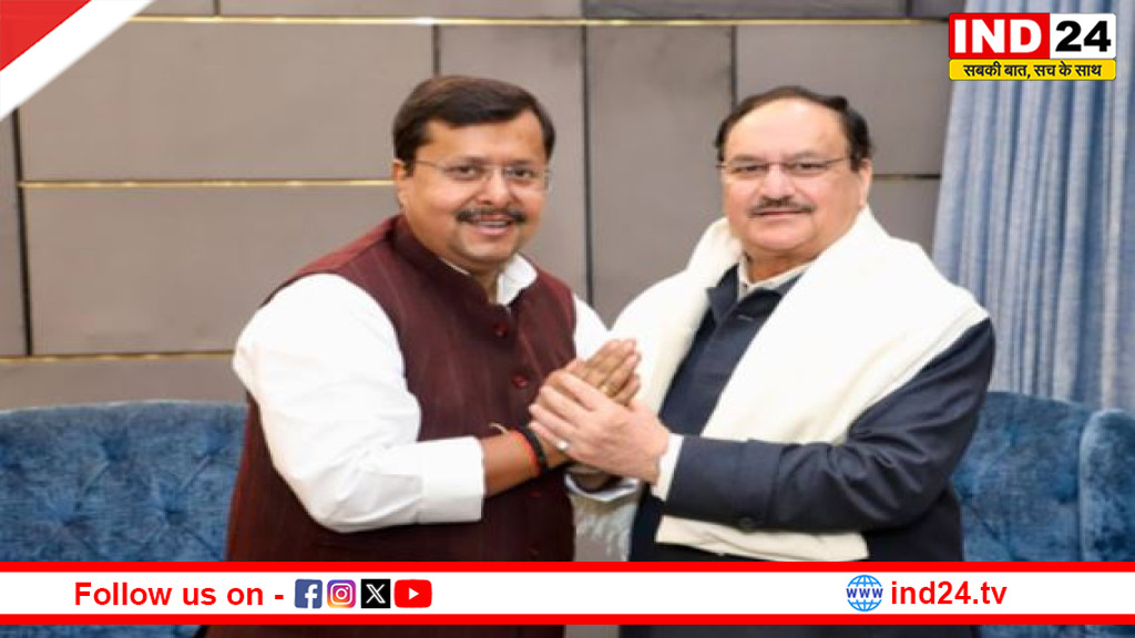 जे.पी. नड्डा ने नितिन नवीन को भाजपा के राष्ट्रीय अध्यक्ष का पदभार संभालने पर दी बधाई