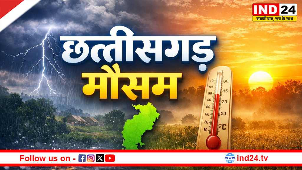 छत्तीसगढ़ में मौसम अपडेट: उत्तर में हल्की बारिश, तापमान में गिरावट की संभावना