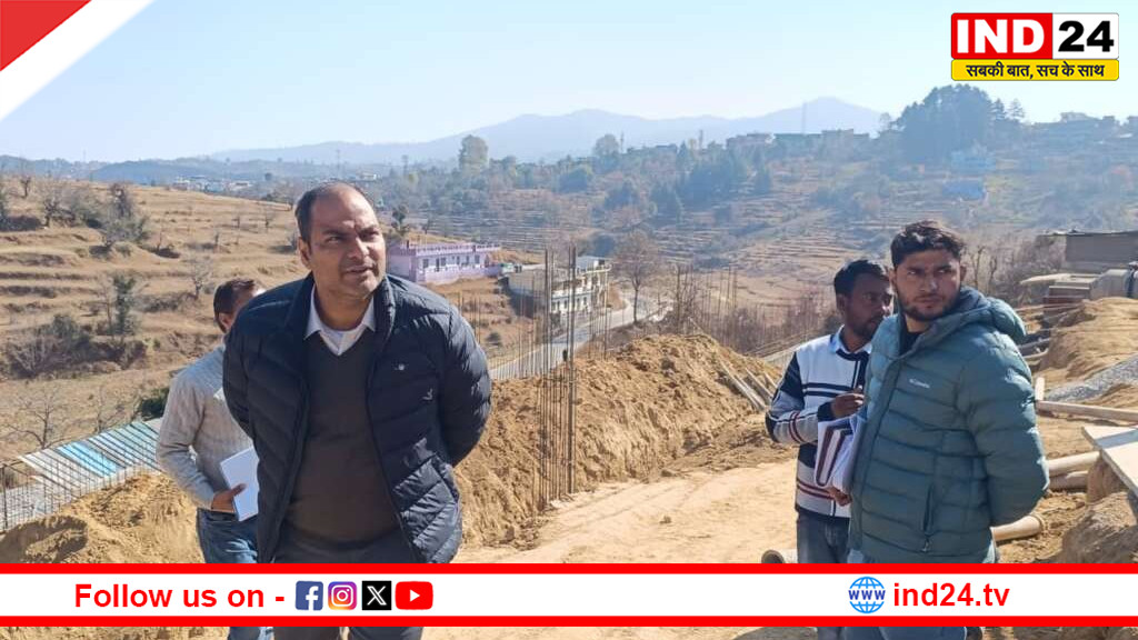 चम्पावत में ₹1385.68 लाख की लागत से निर्माणाधीन तहसील भवन का डीएम ने किया निरीक्षण