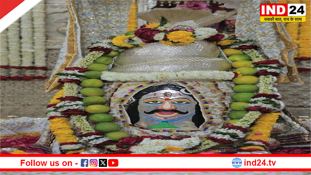 शिव नवरात्रि के चौथे दिन महाकाल का दिव्य घटाटोप स्वरूप: उज्जैन में उमड़ा श्रद्धा का सैलाब