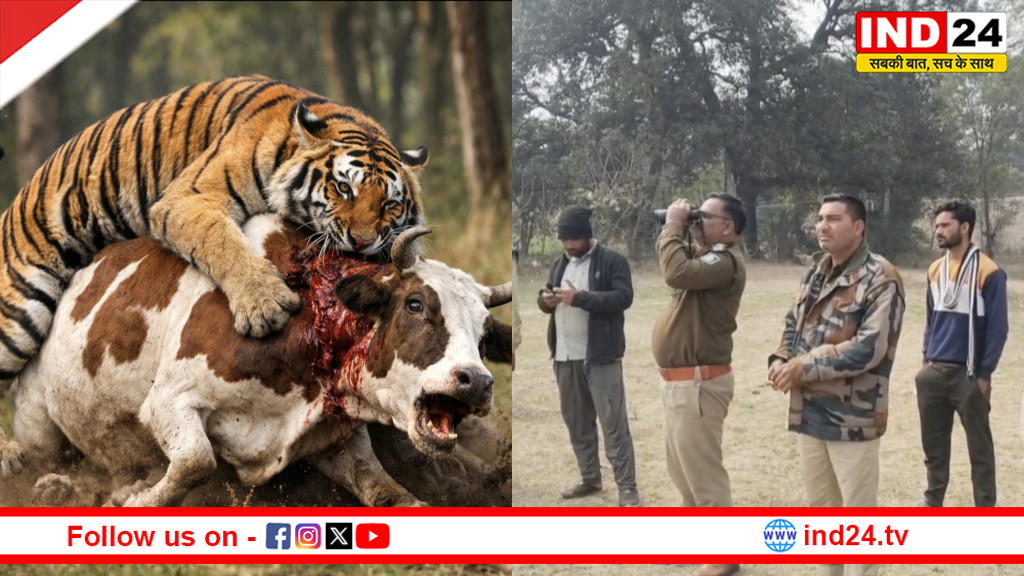पन्ना में बाघिन का आतंक: मखरा गांव में गाय का शिकार, ग्रामीणों में दहशत