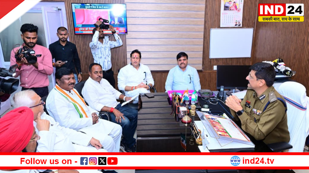 राजधानी रायपुर में बिगड़ती कानून व्यवस्था पर कांग्रेस का आरोप, पुलिस कमिश्नर को सौंपा ज्ञापन