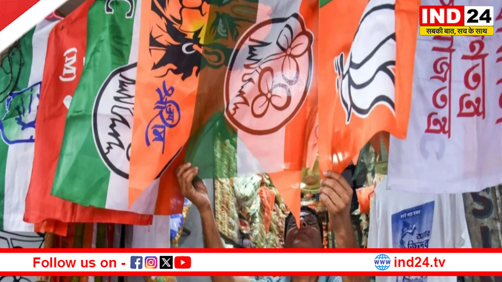 बंगाल में चुनावी जोश, झंडों का कारोबार पहुंचा करोड़ों तक