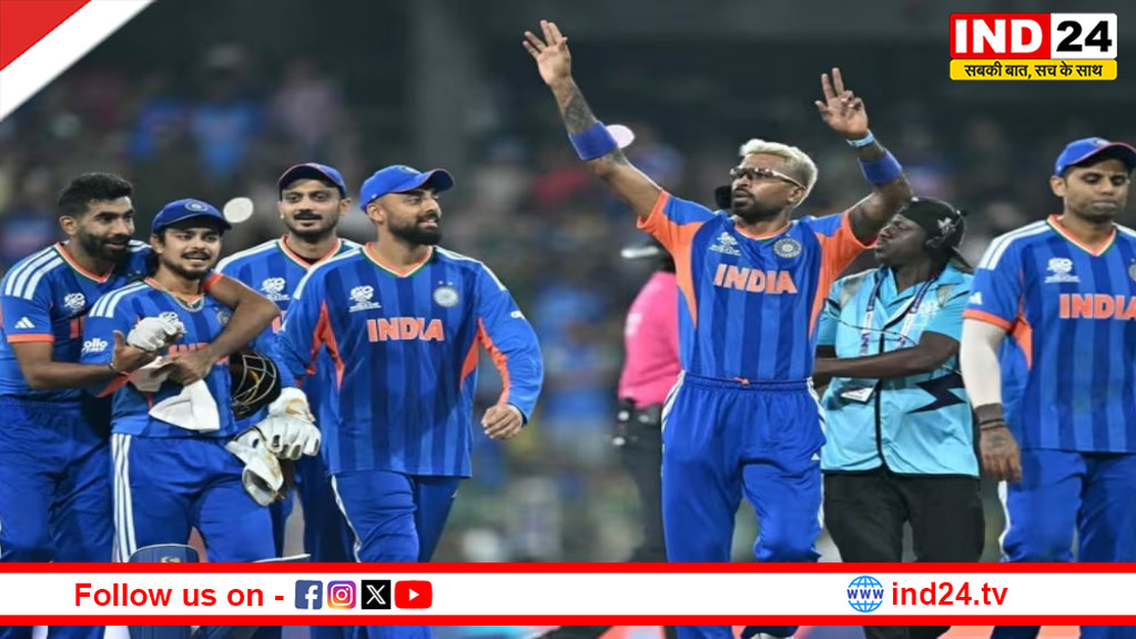 भारत चौथी बार टी-20 वर्ल्ड कप के फाइनल में पहुंचा, इंग्लैंड को 7 रन से हराया,  संजू सैमसन ने 89 रन बनाए