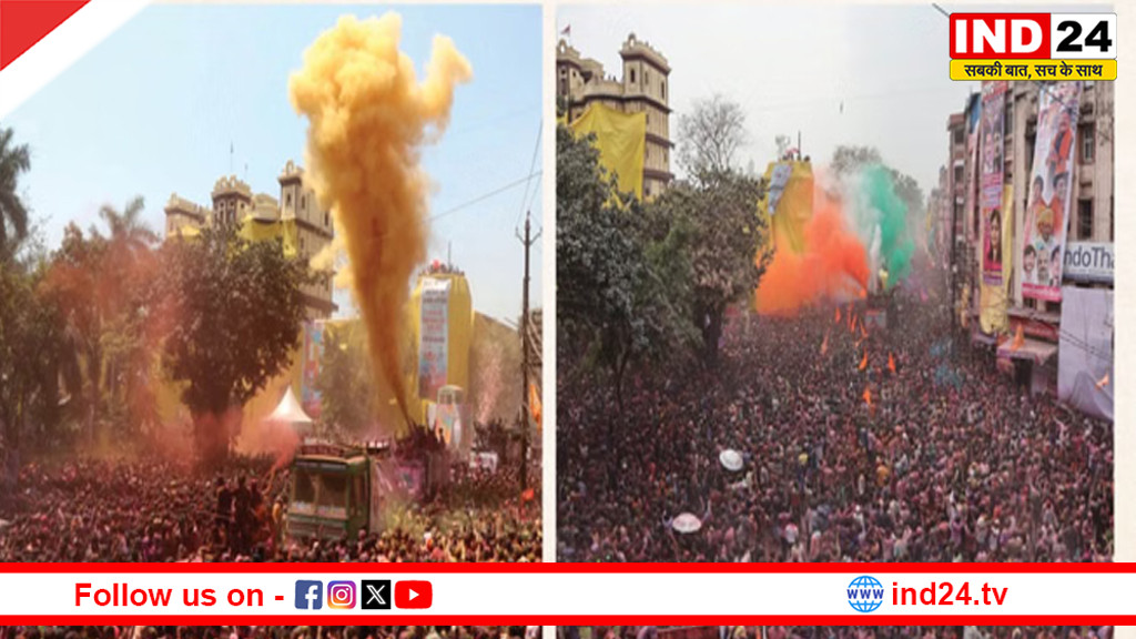 इंदौर में आज निकलेगी रंगपंचमी की गेर, मिसाइलों से आसमान में उड़ेगा गुलाल