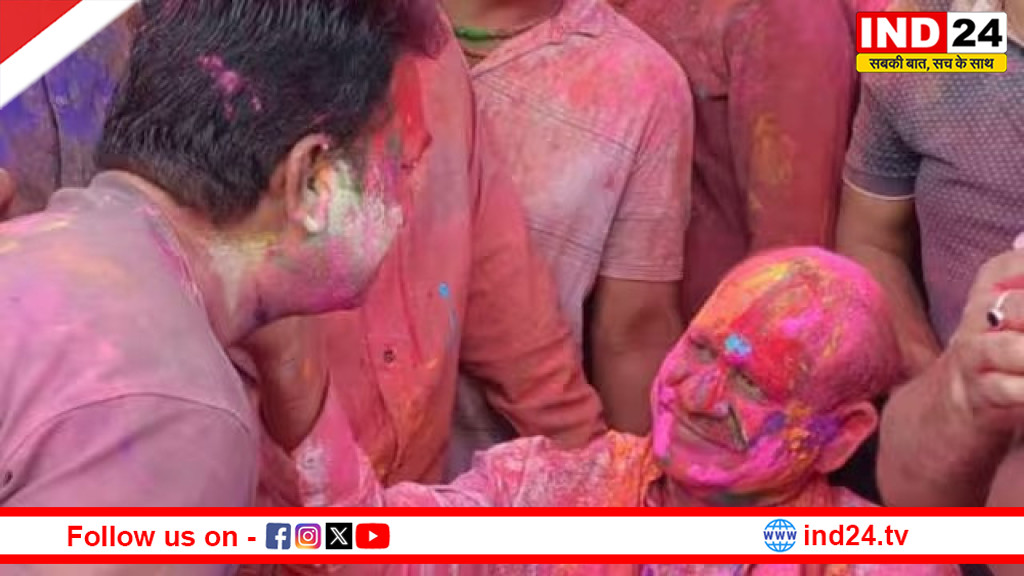 कोटा में लोकसभा अध्यक्ष ओम बिरला ने स्थानीय लोगों के साथ होली मनाई