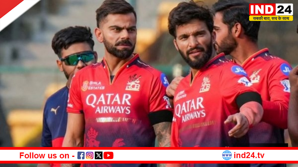 RCB vs SRH मैच में दिखी काली पट्टी, जानिए इसके पीछे की वजह