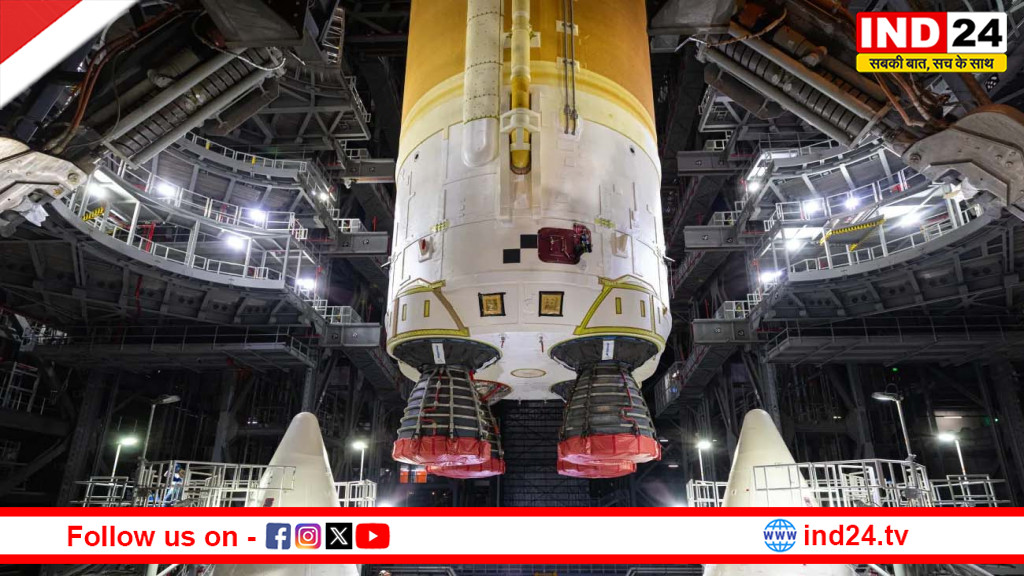 चंद्र मिशन की ओर ऐतिहासिक कदम: प्रक्षेपण स्थल पर पहुंचा आर्टेमिस-द्वितीय, 50 साल बाद फिर मानव उड़ान की तैयारी