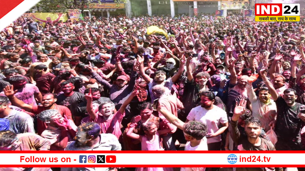 इंदौर में 4 घंटे चला दुनिया का सबसे बड़ा रंगोत्सव, 25 हजार किलो गुलाल और तोपों से बरसा रंग