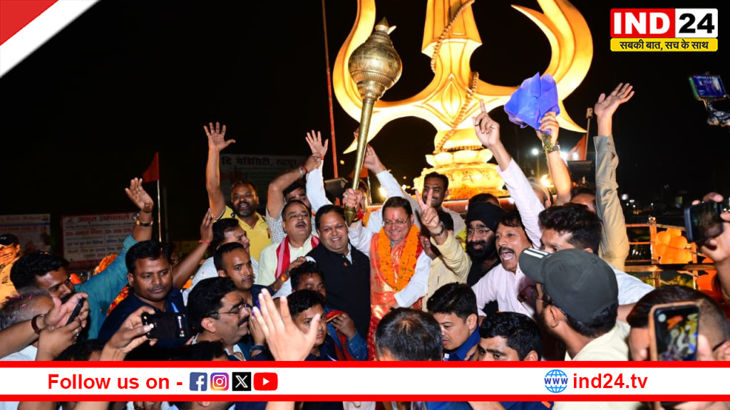 सीएम धामी का काशीपुर-खटीमा रोड यात्रा के दौरान भव्य स्वागत