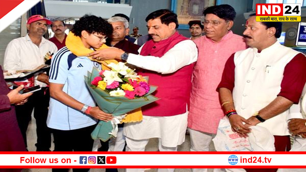 मुख्यमंत्री डॉ. मोहन यादव ने अनुष्का शर्मा को भारतीय महिला क्रिकेट टीम में चयन पर दी बधाई