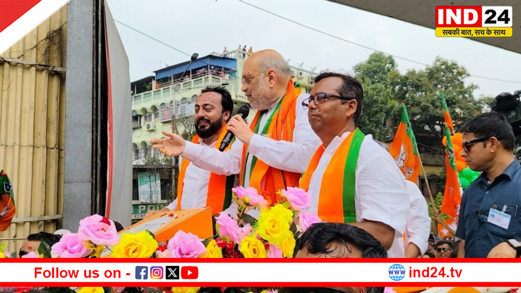 बेहाला रोड शो में अमित शाह का ममता सरकार पर हमला, BJP के लिए मांगे वोट