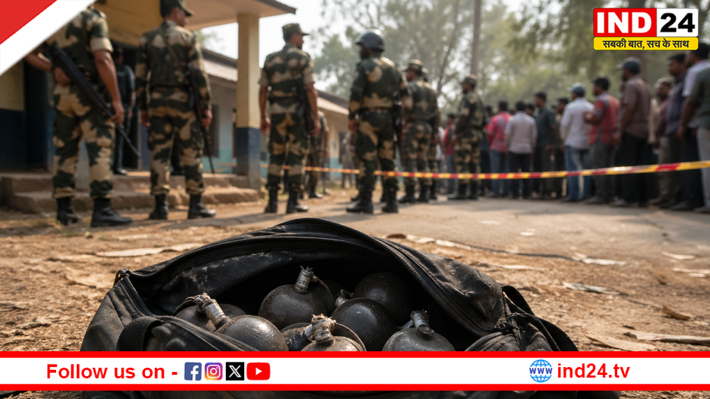 केटुग्राम में वोटिंग के बीच बम बरामदगी से दहशत, सुरक्षा के साये में दोबारा शुरू हुआ मतदान