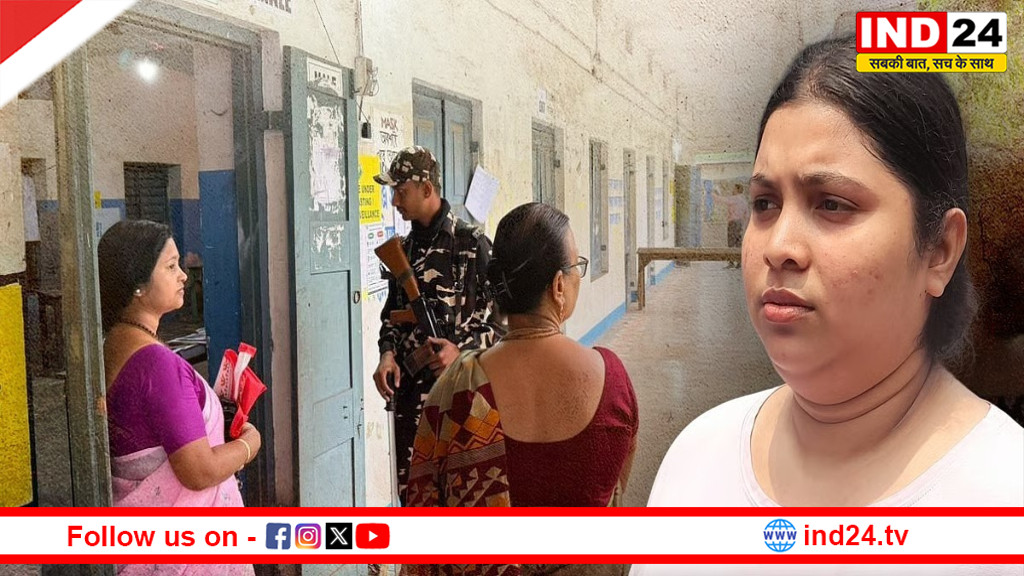 पहली बार वोट डालने पहुंची युवती को लगा झटका: ‘मेरा वोट पहले ही पड़ चुका है!’—सख्त सुरक्षा के बीच फर्जी वोटिंग से मचा हड़कंप