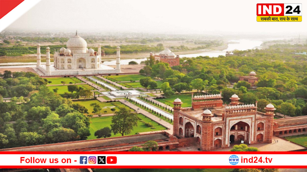 आंधी-बारिश का असर ताजमहल पर: रॉयल गेट से गिरे नक्काशीदार पत्थर, संरक्षण पर उठे सवाल