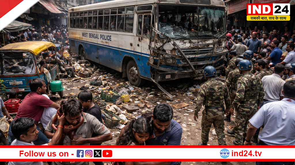 चुनावी सभा में घुसी बेकाबू बस, 12 घायल — आसनसोल में मचा हड़कंप!