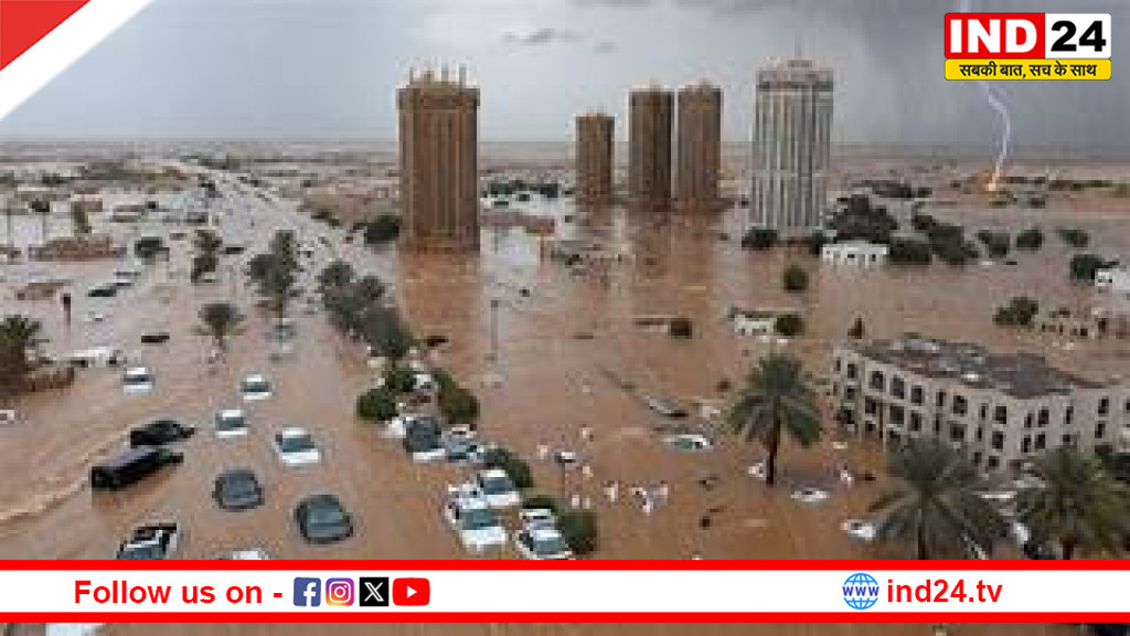 जलवायु परिवर्तन का प्रकोप: सऊदी अरब में मूसलाधार बारिश से बाढ़, जनजीवन अस्त-व्यस्त