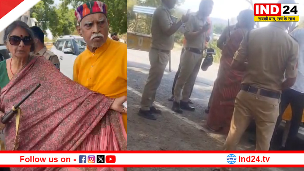 सीट बेल्ट चालान पर बवाल: रिटायर्ड अधिकारी ने पुलिस को दिखाई बंदूक, वीडियो वायरल