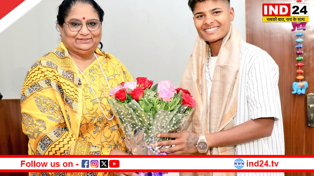 क्रिकेटर क्रांति गौड़ की मंत्री निर्मला भूरिया से मुलाकात,  ग्रामीण प्रतिभाओं और महिला क्रिकेट पर हुई चर्चा