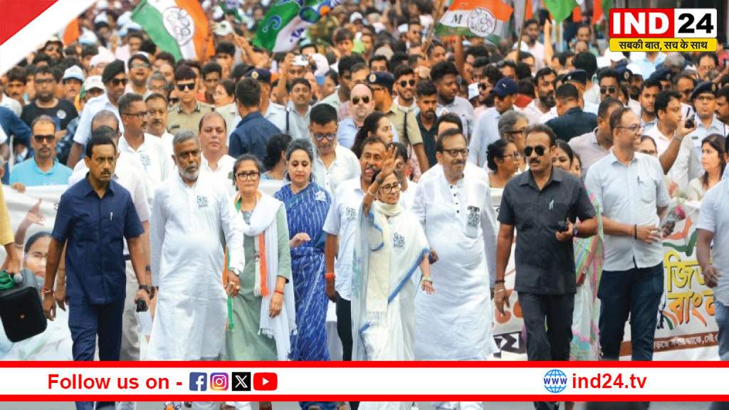 26 का महासंग्राम: कोलकाता की सड़कों पर ममता का शक्ति प्रदर्शन, सुलेखा से भवानीपुर तक गूंजा 'बीजेपी हटाओ' का नारा