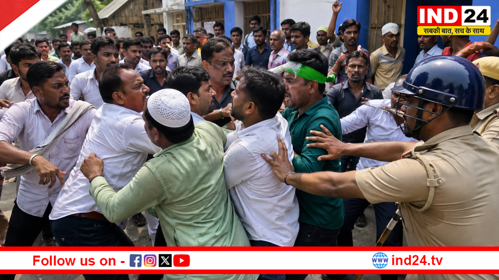 खानाकुल में मतदान के बीच बवाल: बूथ के बाहर TMC-ISF भिड़ंत, एजेंट विवाद से थाने तक पहुंचा मामला