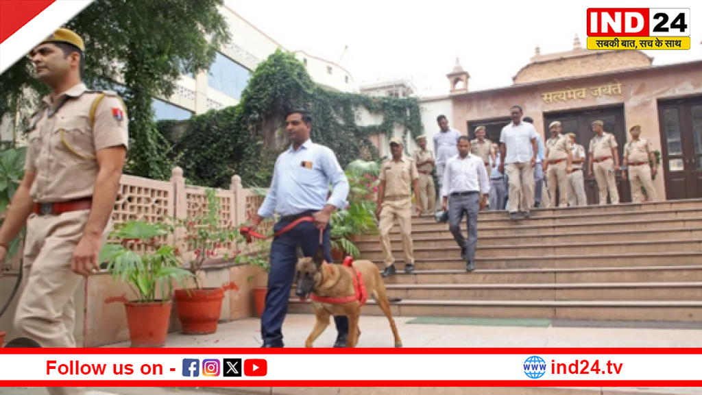 जयपुर में बम धमकी से हड़कंप, गहलोत ने कानून व्यवस्था पर उठाए सवाल।