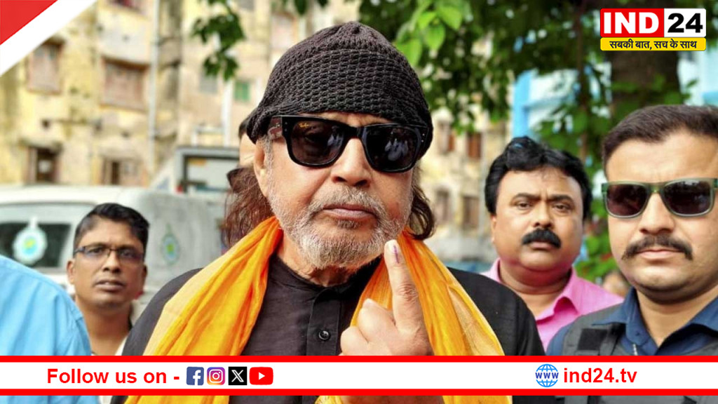 तो समझ लीजिए क्या होने वाला है'! भगवा गमछा और काला चश्मा पहन वोट डालने पहुंचे मिथुन चक्रवर्ती; मतदान के बाद दिया बड़ा बयान