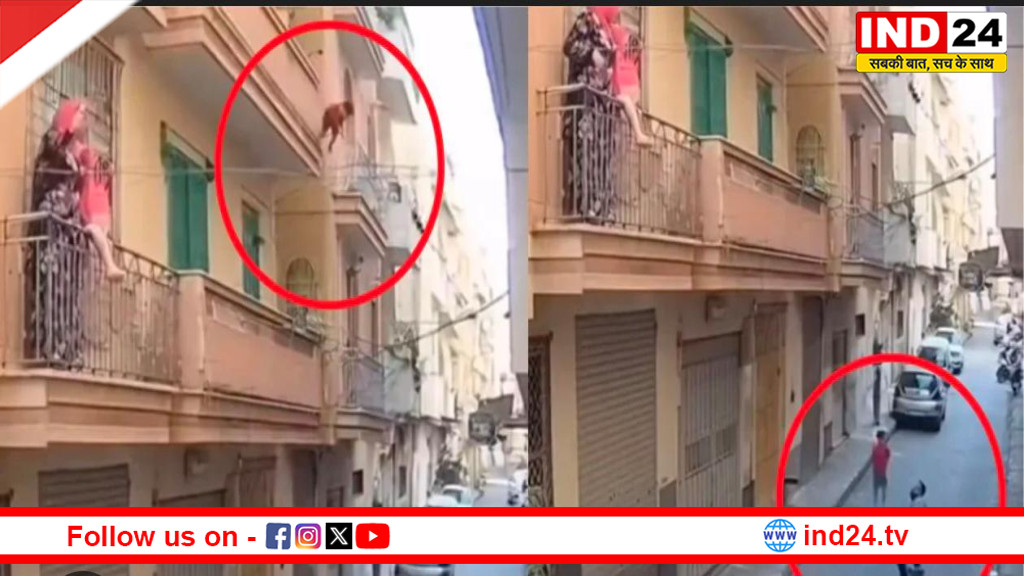 रील के लिए बच्चे की जान जोखिम में: बालकनी से लटकाते वक्त पिता के हाथ से फिसला मासूम, वीडियो पर भड़का गुस्सा