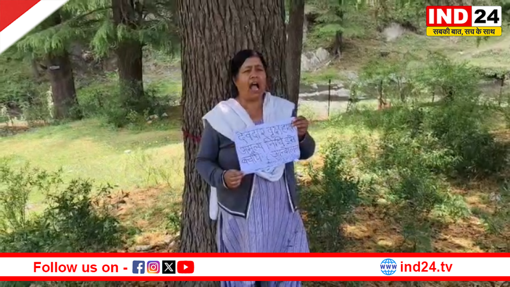 लोहाघाट में देवदार कटान के खिलाफ रीता गहतोड़ी का चिपको आंदोलन, पेड़ से खुद को बांधकर किया विरोध