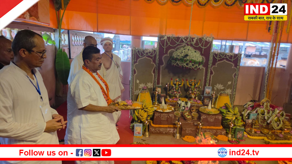 मायापुर इस्कॉन में गोमाता पूजा और हवन-यज्ञ में शामिल हुए मुख्यमंत्री सुवेंदु अधिकारी