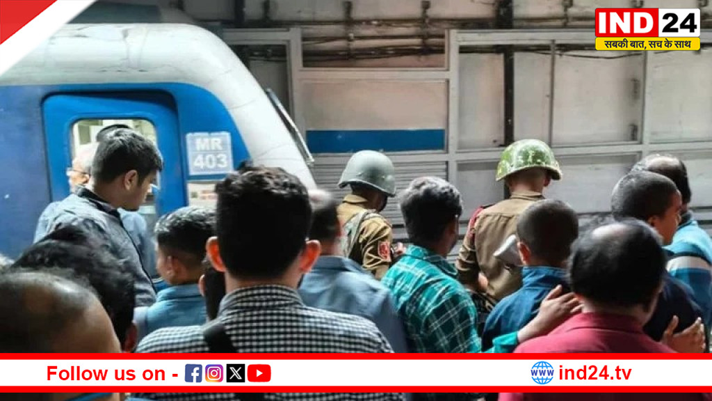 कोलकाता मेट्रो में फिर आत्महत्या की कोशिश: रवींद्र सरोवर स्टेशन पर पटरी पर कूदा यात्री, व्यस्त समय में सेवा बाधित होने से लोग परेशान