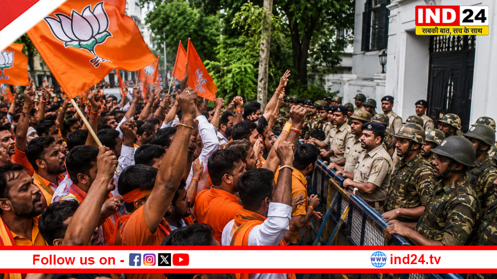 बंगाल में सत्ता परिवर्तन के बाद सियासी घमासान, ममता आवास के बाहर BJP समर्थकों का प्रदर्शन, ‘जय श्री राम’ के नारे से माहौल गरम