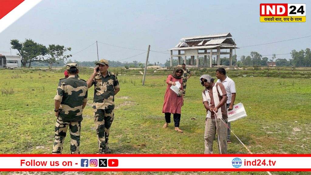 जलपाईगुड़ी सीमा पर सख्ती: बांग्लादेश बॉर्डर पर पिलर लगाने का काम शुरू