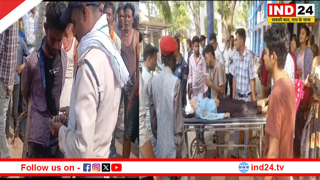 पन्ना में युवती पर गोलीबारी के बाद बवाल, आरोपी और पिता को ग्रामीणों ने खंभे से बांधकर पीटा