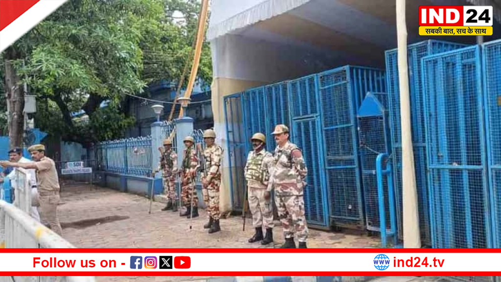 खुदीराम अनुशीलन केंद्र बना अभेद्य किला: भारी सुरक्षा के बीच चप्पे-चप्पे पर पहरा, TMC और BJP के बीच 'स्लोगन वॉर' से बढ़ा तनाव