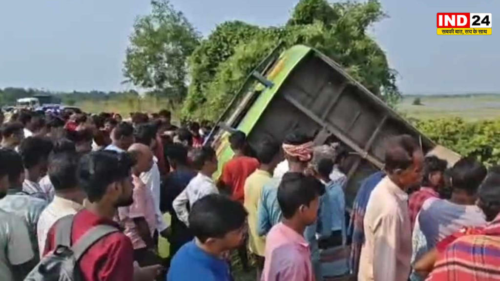  हुगली में दर्दनाक सड़क हादसा तारकेश्वर जा रही श्रद्धालुओं से भरी बस पलटी, 2 महिलाओं की मौत, 30 से अधिक घायल