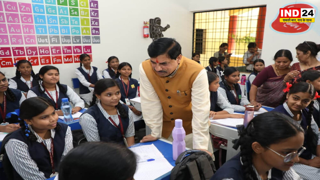 किसी से किया दुलार, किसी के सिर पर रखा हाथ, स्कूल के पहले दिन छात्राओं से इस अंदाज में मिले सीएम डॉ. मोहन