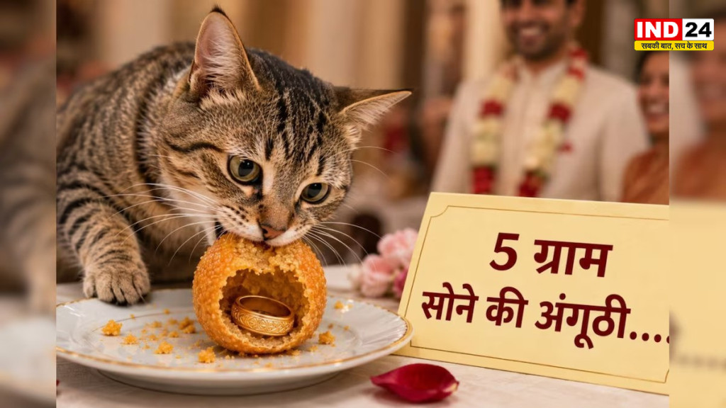 दामाद को सरप्राइज देने के लिए मिठाई में रखी थी अंगूठी, मगर खा गई बिल्ली