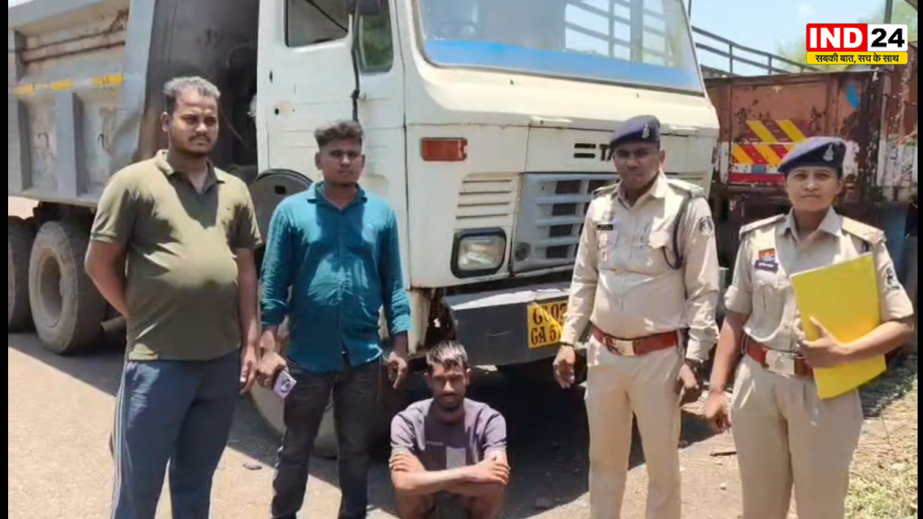 रायपुर : उरला पुलिस की बड़ी कामयाबी, 24 घंटे के भीतर चोरी का हाईवा ट्रक बरामद, आरोपी गिरफ्तार