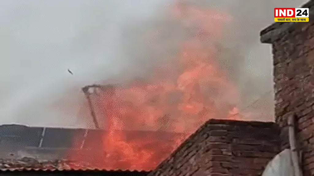 लखनऊ के कोल्ड स्टोरेज में भीषण आग, दमकल की 15 गाड़ियां आग बुझाने में जुटीं, 4 किलोमीटर दूर तक दिखा धुएं का गुबार