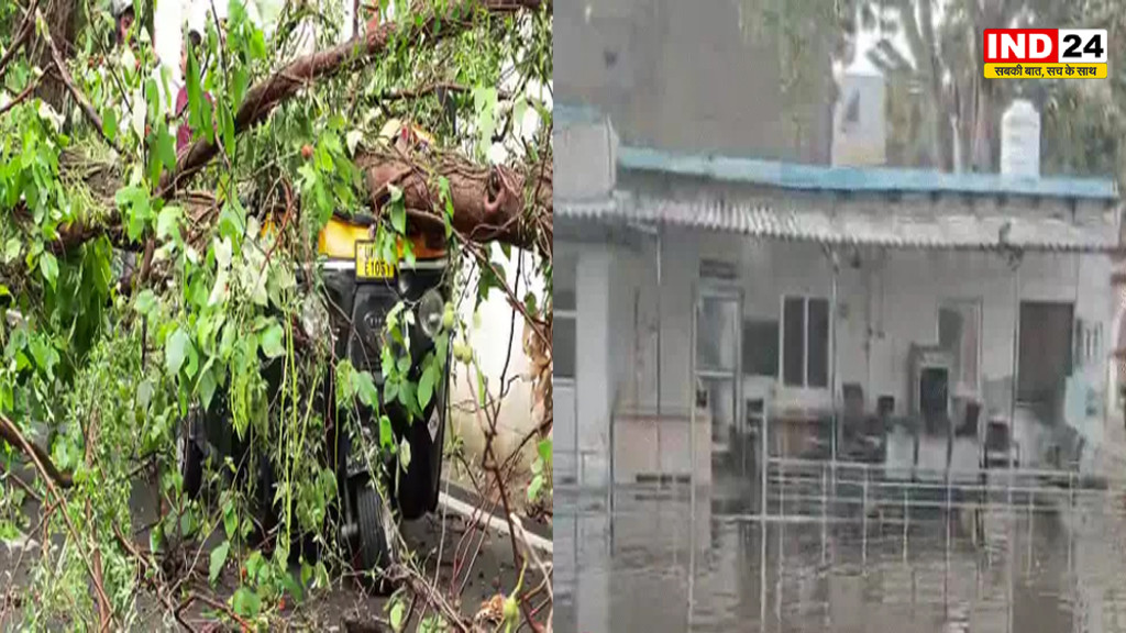 Weather Update: दिल्ली में बारिश से उड़ानों पर असर, MP में आंधी-बारिश का कहर; यूपी के कई शहरों में जलभराव, 54 जिलों में अलर्ट