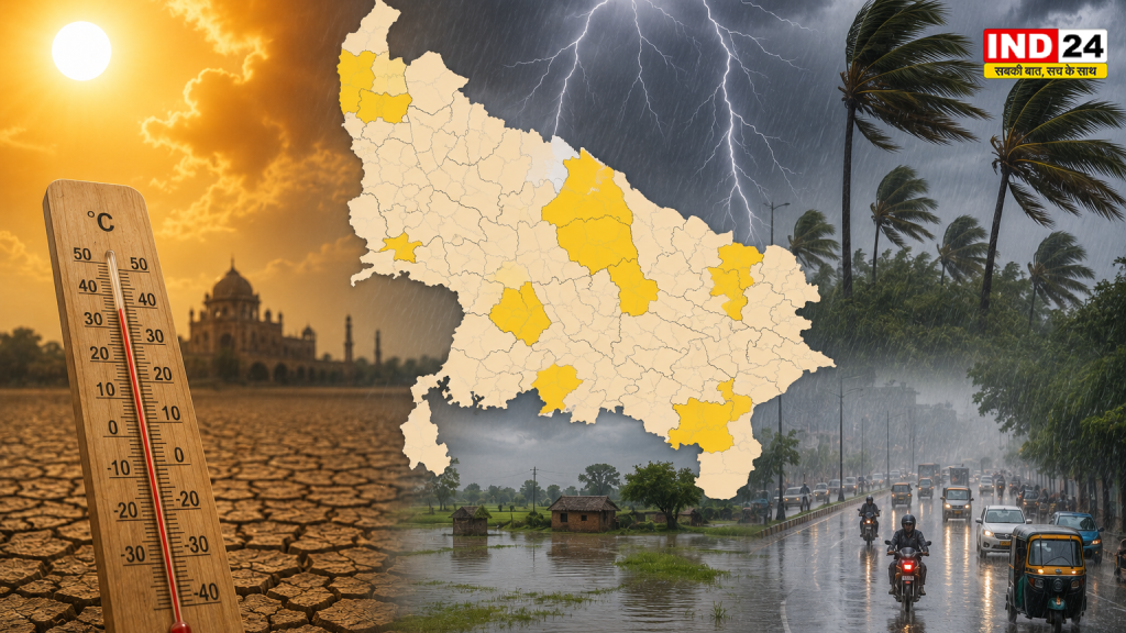 UP Weather Alert: यूपी के 20 जिलों में आंधी-बारिश का अलर्ट, 61 जिलों में लू की चेतावनी; 16 दिन से अटका मानसून अब देगा दस्तक!