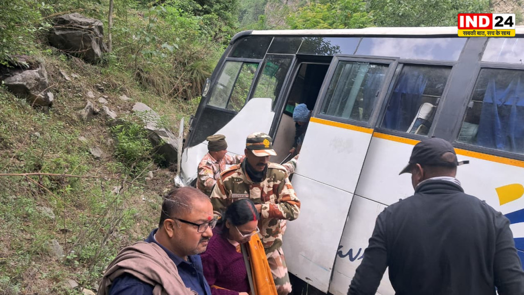 बद्रीनाथ हाईवे पर बस का ब्रेक फेल, समय रहते बची श्रद्धालुओं की जान
