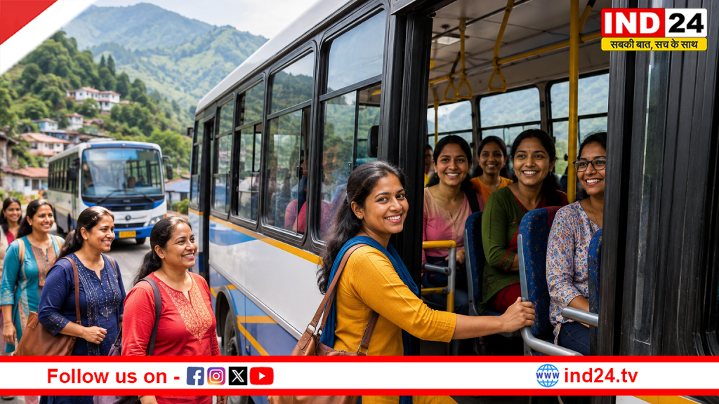 पहाड़ से समतल तक महिलाओं के लिए मुफ्त बस यात्रा शुरू, भाजपा सरकार ने लागू किया बड़ा वादा