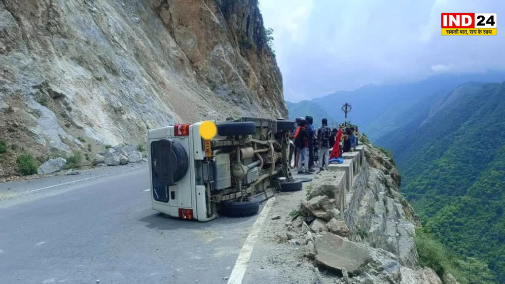 बदरीनाथ हाईवे पर बड़ा हादसा , तोताघाटी के पास ब्रेक फेल होने से यात्रियों से भरी बस पलटी