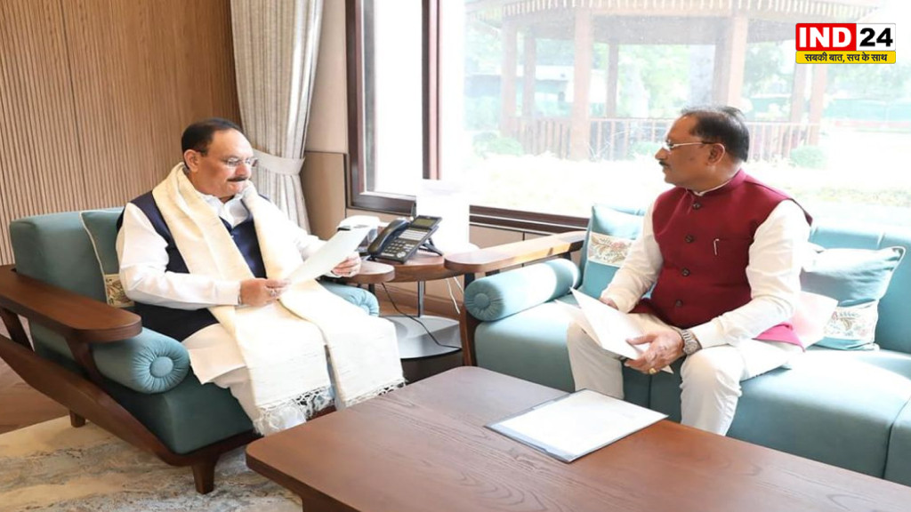 दिल्ली में CM विष्णुदेव साय की जेपी नड्डा से मुलाकात, किसानों के लिए नैनो यूरिया-डीएपी और स्वास्थ्य सेवाओं पर हुई अहम चर्चा