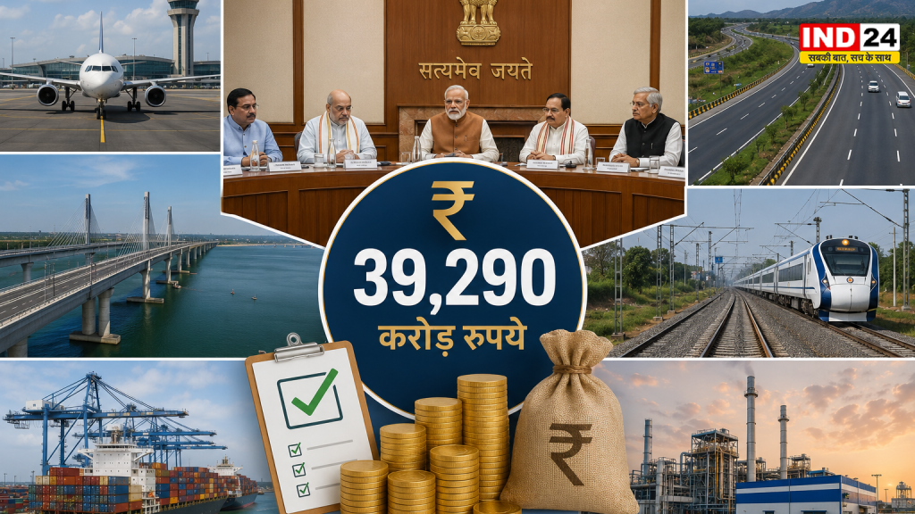 केंद्रीय कैबिनेट का मेगा पैकेज: एविएशन से हाईवे तक 39,290 करोड़ की 6 बड़ी परियोजनाओं को मिली मंजूरी