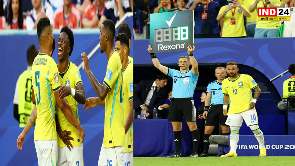Brazil vs Scotland: विनीसियस के डबल गोल से ब्राजील नॉकआउट में, नेमार की धमाकेदार वापसी