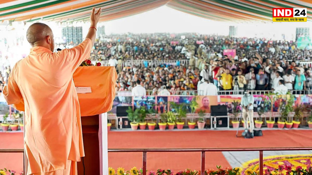 'बस्ती में बिजली के तारों पर कपड़े सुखाते थे लोग, सैफई में होता था नाच-गाना', हर्रैया में सपा पर बरसे सीएम योगी
