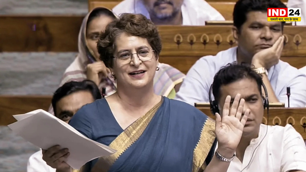 सुपरस्टार की तरह हुआ इस्तीफा देने वाले मंत्री का स्वागत, यह शर्मनाक, संसद में धर्मेंद्र प्रधान के अभिनंदन पर भड़कीं प्रियंका गांधी